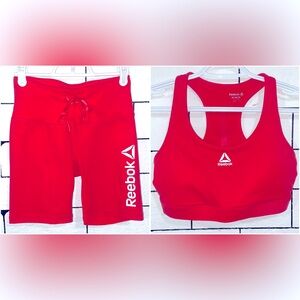 🔶Matching Reebok Biker Shorts & Sports Bra Set